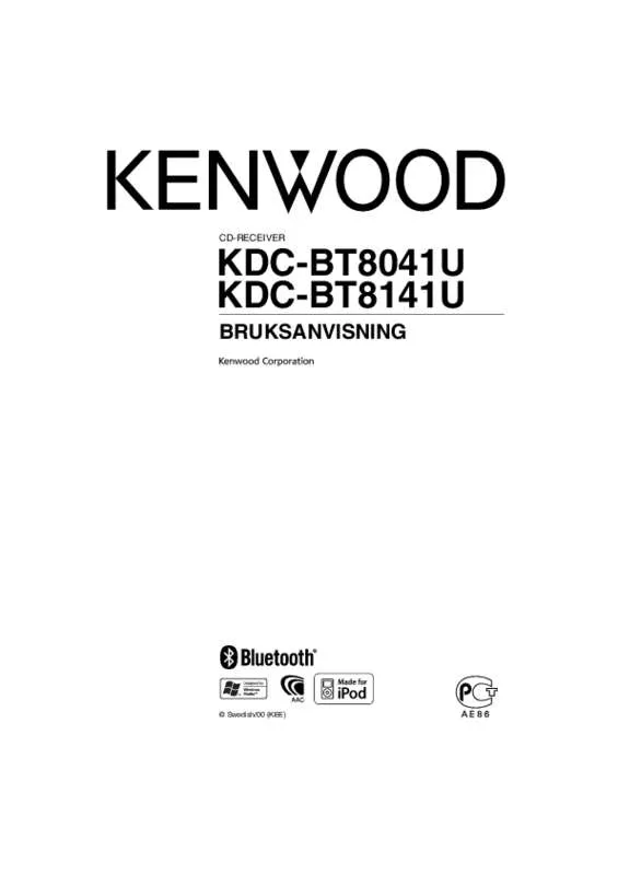 Mode d'emploi KENWOOD KDC-BT8141U