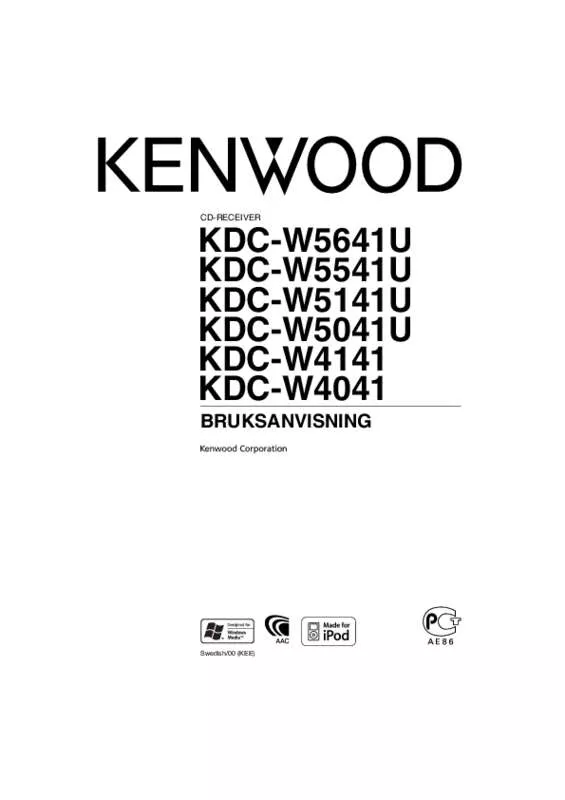 Mode d'emploi KENWOOD KDC-W4141