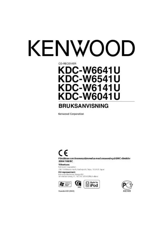 Mode d'emploi KENWOOD KDC-W6541U