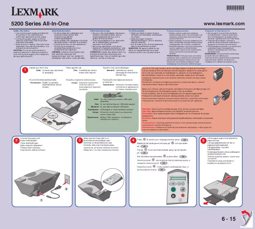 Mode d'emploi LEXMARK X5250