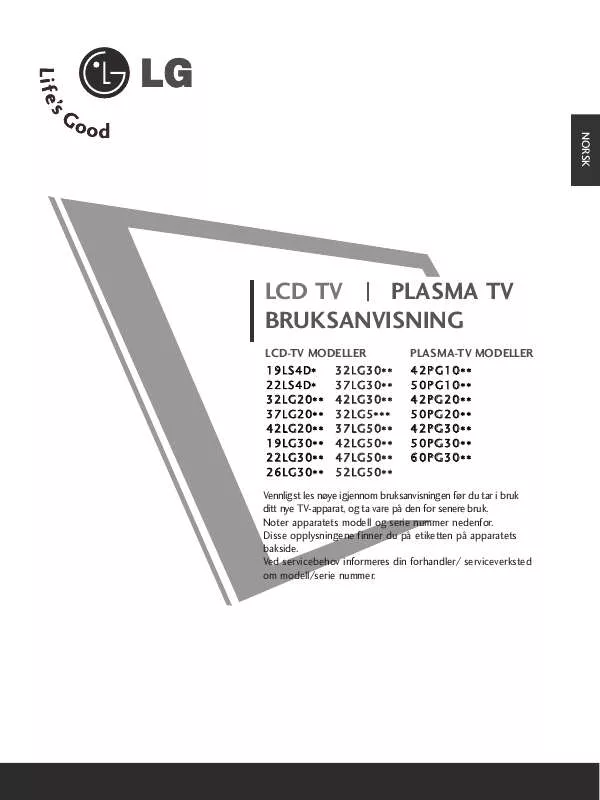 Mode d'emploi LG 42PG1000