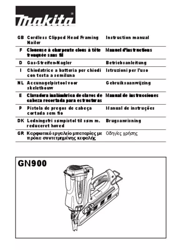 Mode d'emploi MAKITA GN900