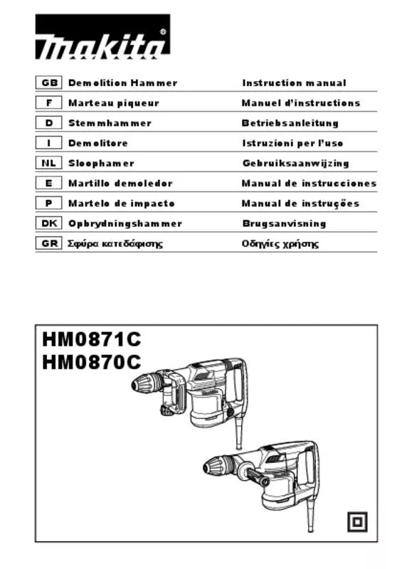 Mode d'emploi MAKITA HM0870C