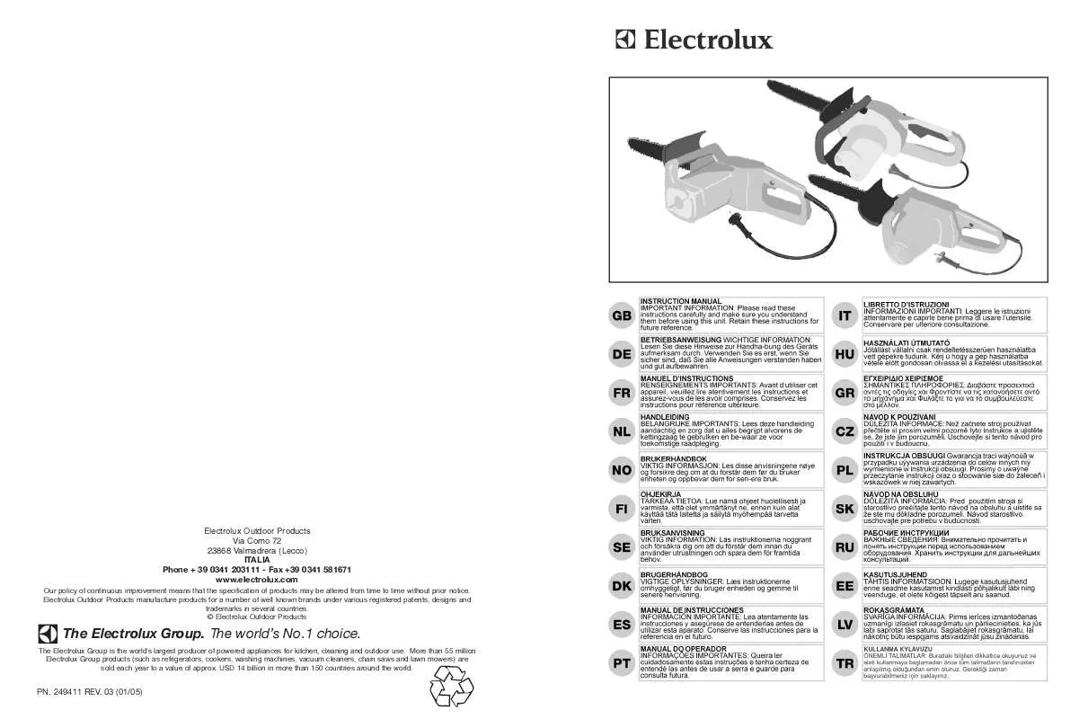 Mode d'emploi MCCULLOCH ELECTRAMAC 414 ASSY+CAVALLETTO