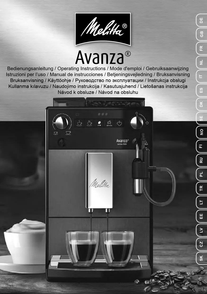 Mode d'emploi MELITTA AVANZA MYSTIC TITAN F270-100