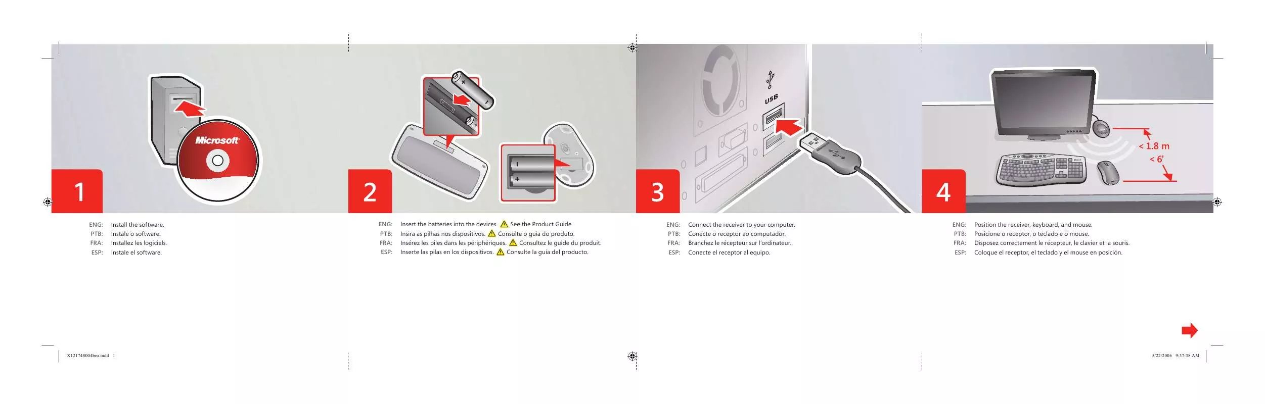 Mode d'emploi MICROSOFT WIRELESS LASER DESKTOP 6000 V3