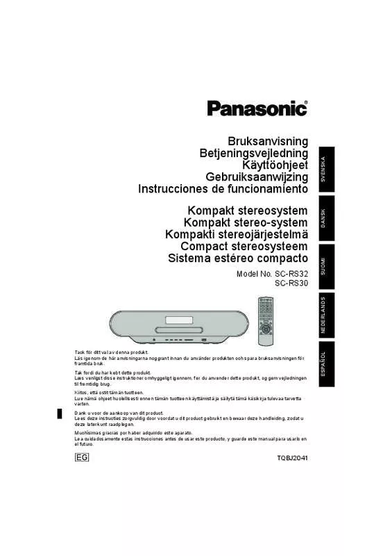 Mode d'emploi PANASONIC SC-RS30EG