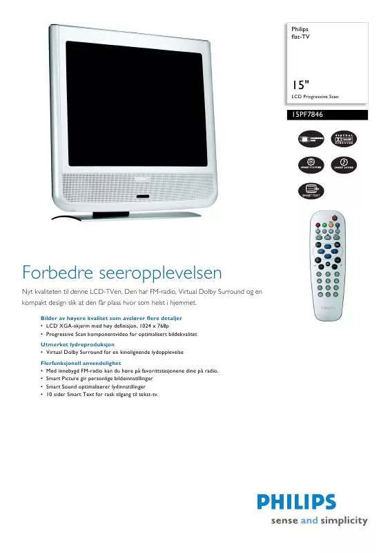 Mode d'emploi PHILIPS 15PF7846