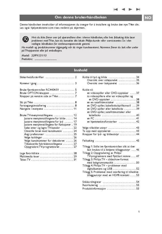 Mode d'emploi PHILIPS 32PF9531