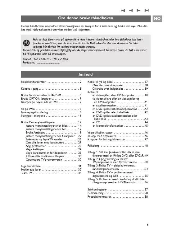 Mode d'emploi PHILIPS 32PF9551