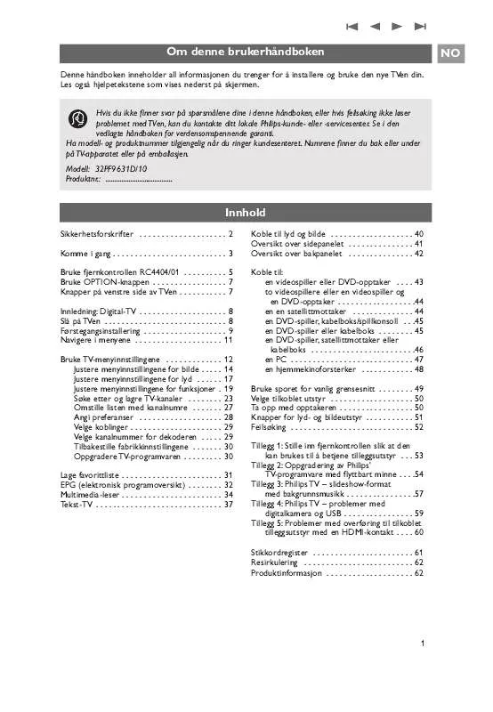 Mode d'emploi PHILIPS 32PF9631D