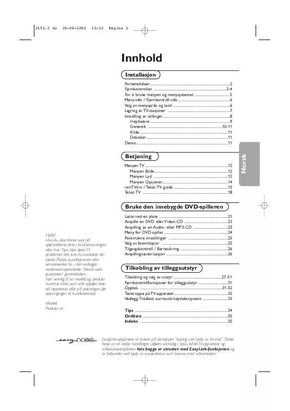 Mode d'emploi PHILIPS 32PW8907