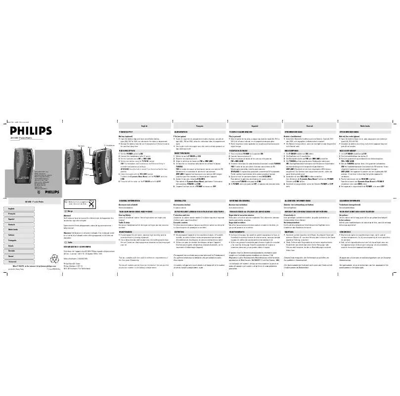 Mode d'emploi PHILIPS AE6360/00S