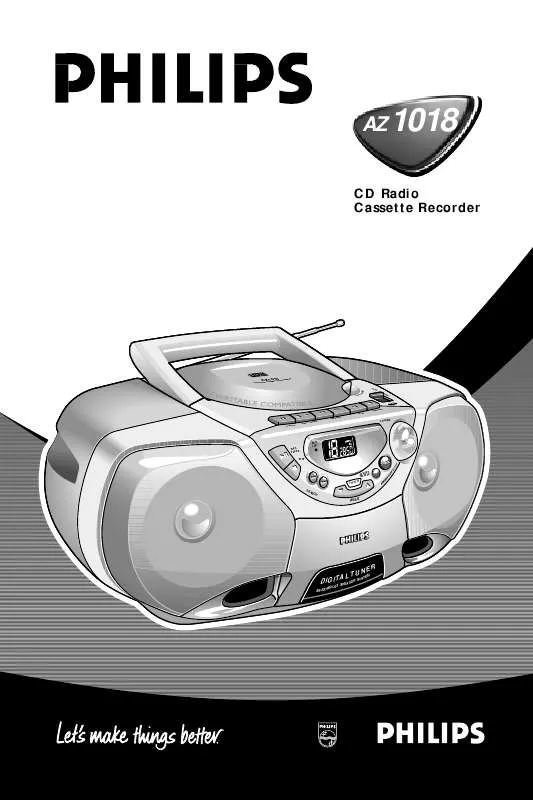 Mode d'emploi PHILIPS AZ1018