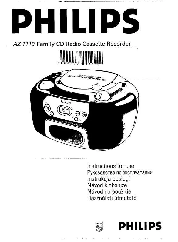 Mode d'emploi PHILIPS AZ1111