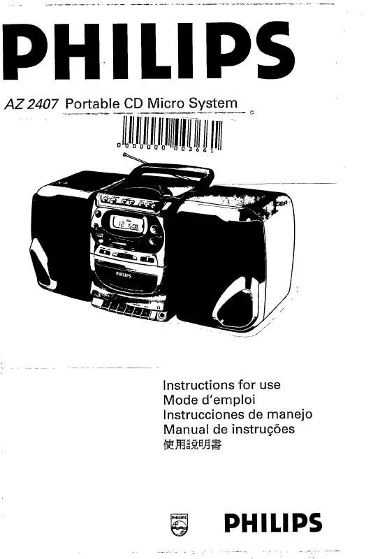 Mode d'emploi PHILIPS AZ2407