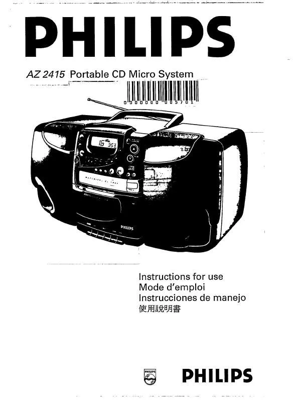 Mode d'emploi PHILIPS AZ2415