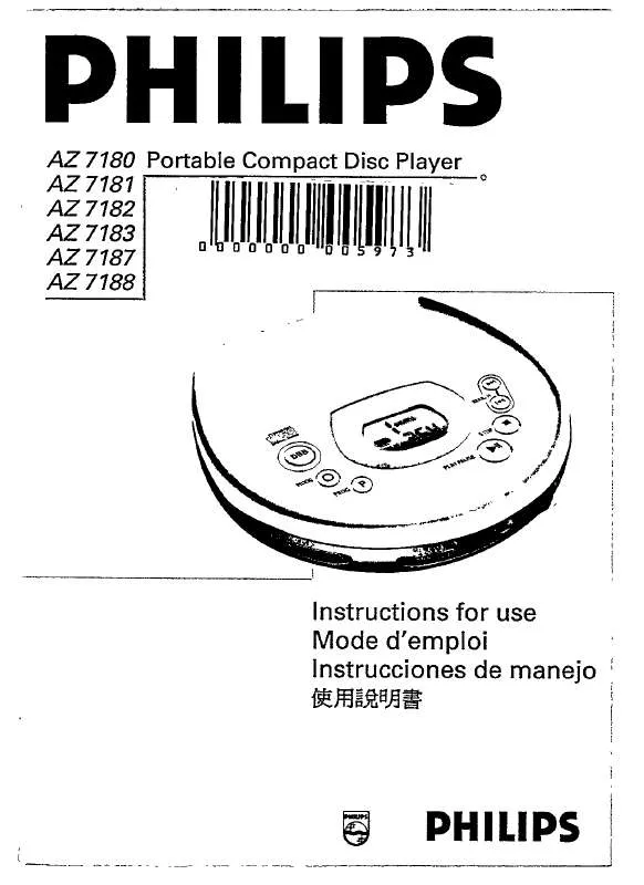 Mode d'emploi PHILIPS AZ7180