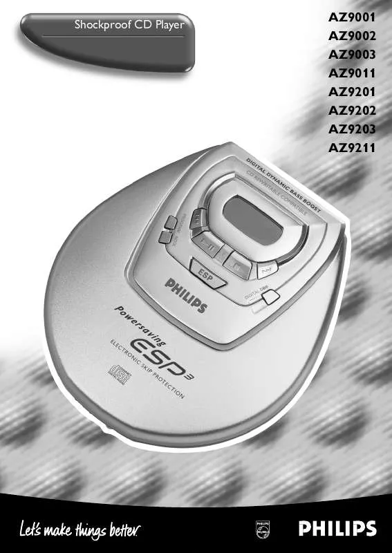 Mode d'emploi PHILIPS AZ9011