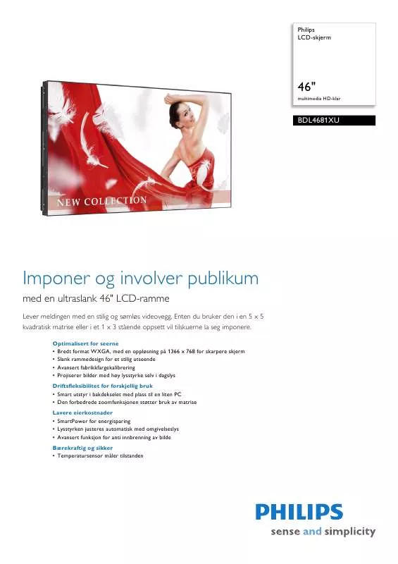 Mode d'emploi PHILIPS BDL4681XU