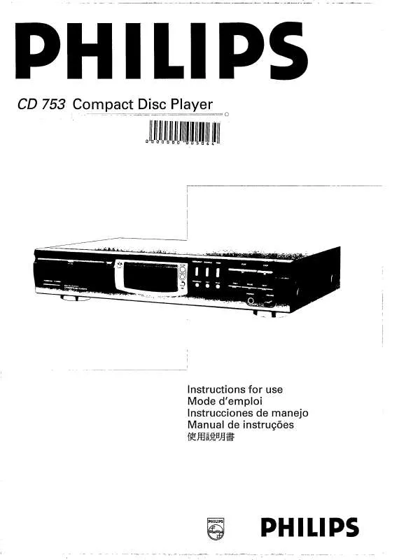 Mode d'emploi PHILIPS CD753