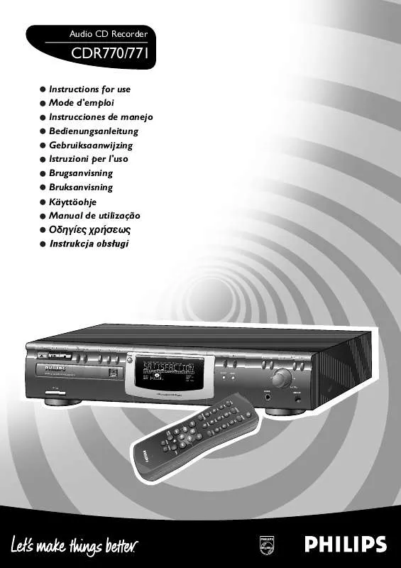 Mode d'emploi PHILIPS CDR770