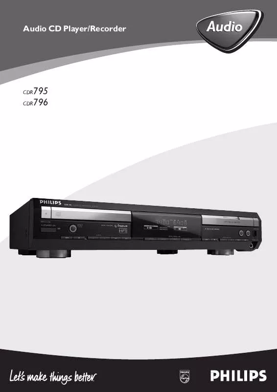 Mode d'emploi PHILIPS CDR796/00S