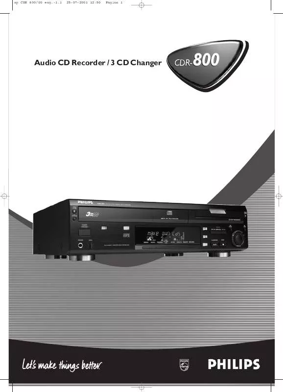 Mode d'emploi PHILIPS CDR802/00S