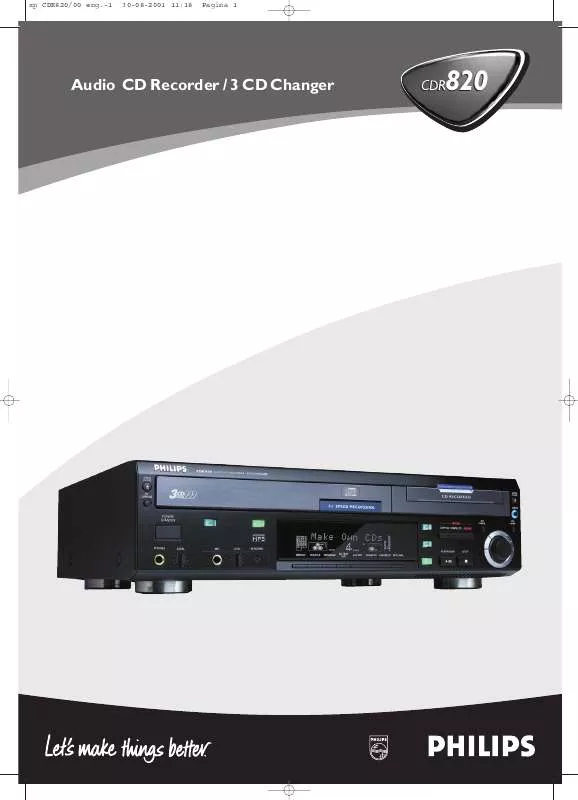 Mode d'emploi PHILIPS CDR820