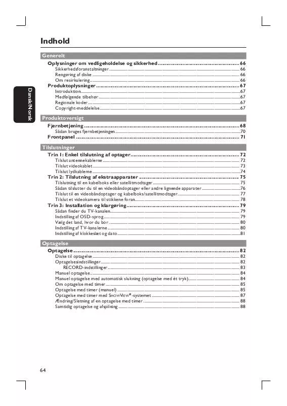 Mode d'emploi PHILIPS DVDR3380