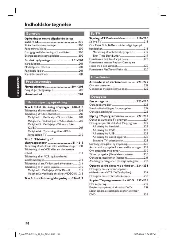 Mode d'emploi PHILIPS DVDR3575H