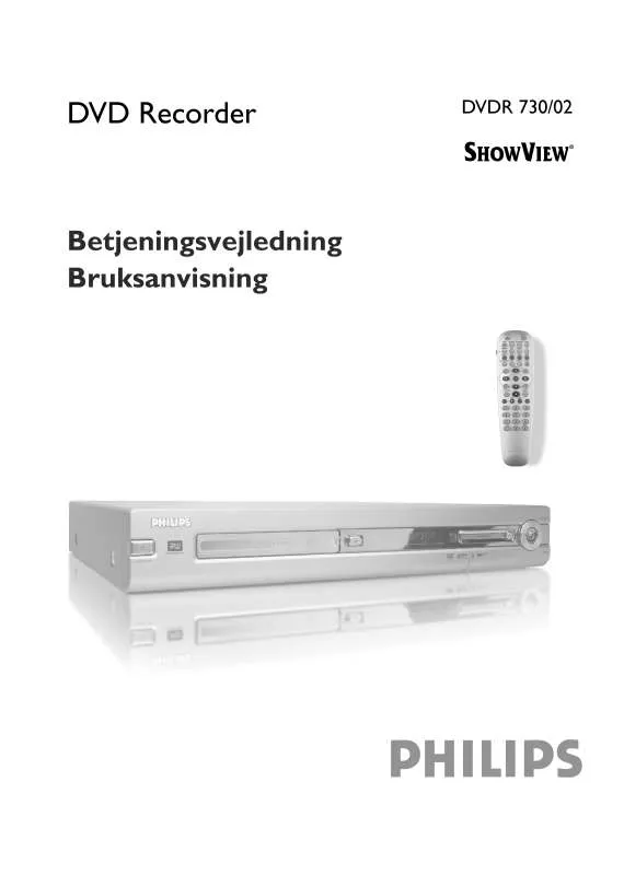 Mode d'emploi PHILIPS DVDR730