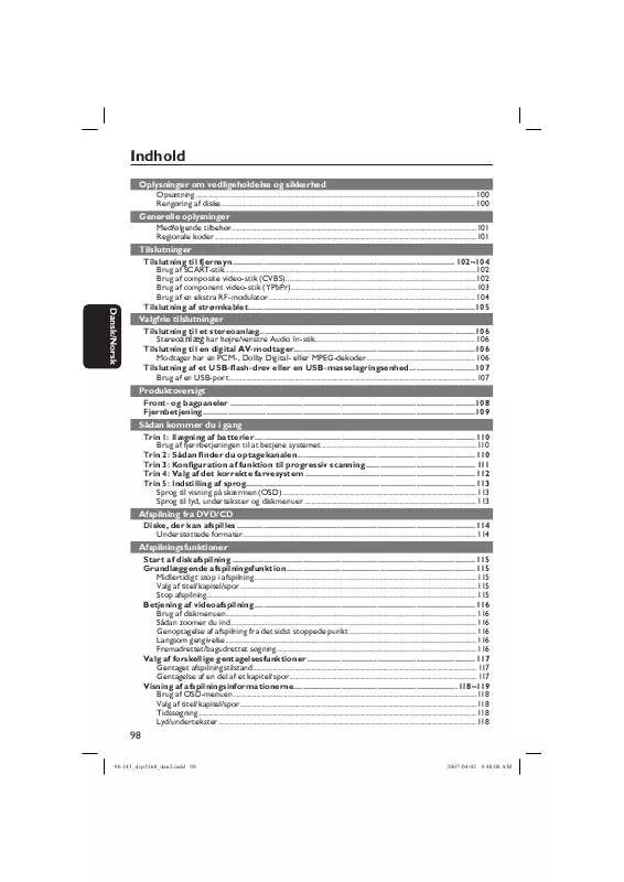 Mode d'emploi PHILIPS DVP5160