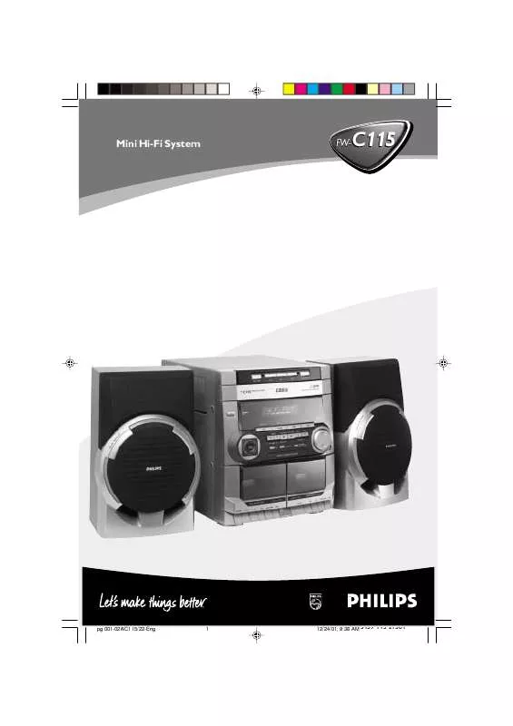 Mode d'emploi PHILIPS FW-C115