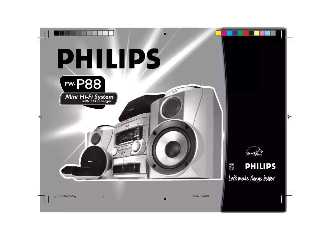 Mode d'emploi PHILIPS FW-P88