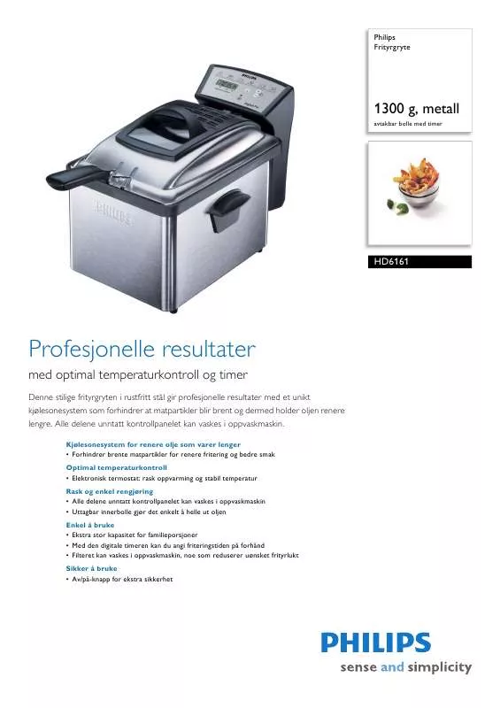 Mode d'emploi PHILIPS HD 6161