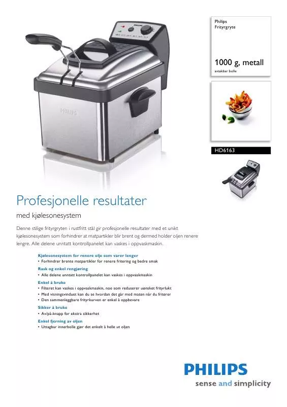 Mode d'emploi PHILIPS HD 6163