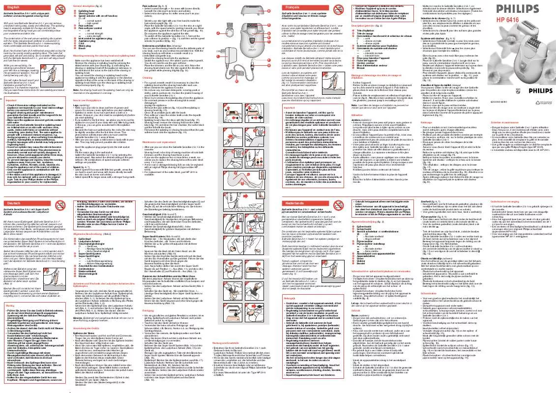 Mode d'emploi PHILIPS HP6416