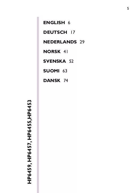 Mode d'emploi PHILIPS HP6453