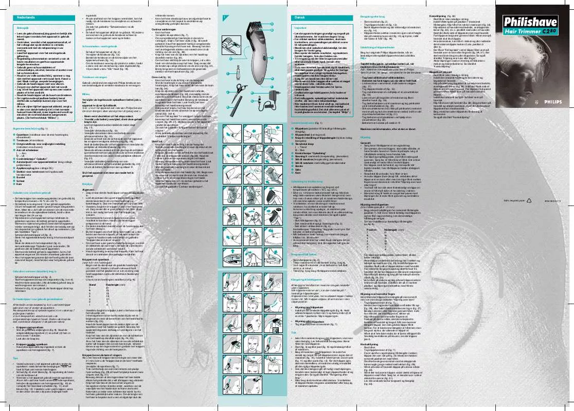 Mode d'emploi PHILIPS HQC280