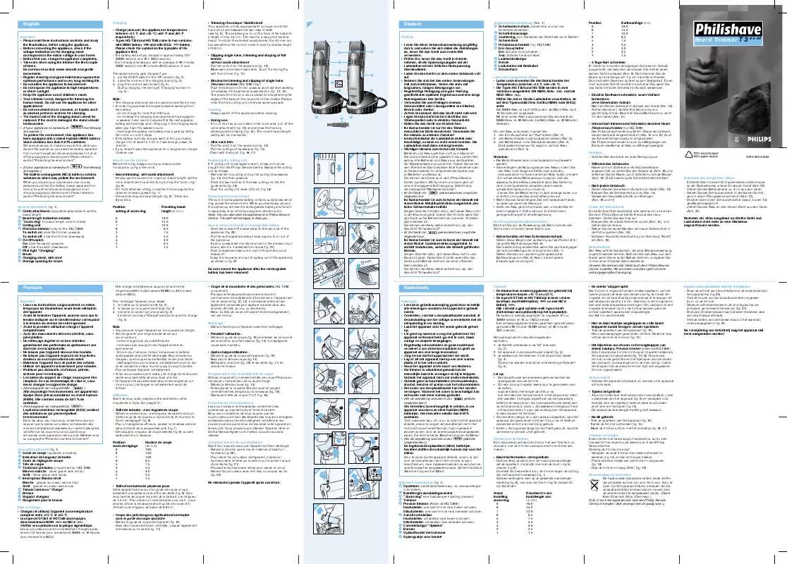 Mode d'emploi PHILIPS HQT368