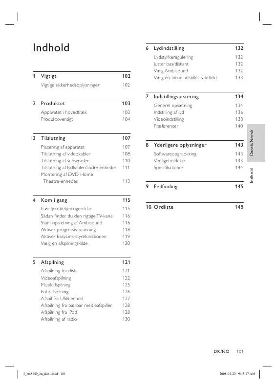 Mode d'emploi PHILIPS HTS8140