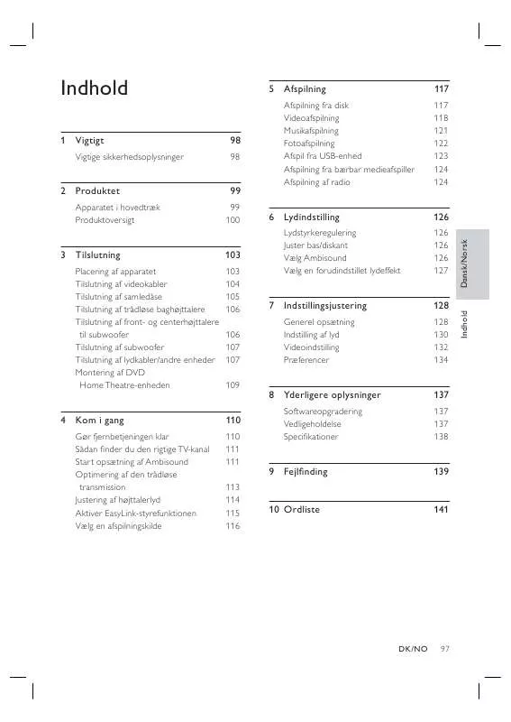 Mode d'emploi PHILIPS HTS9810