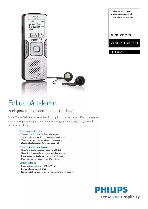 Mode d'emploi PHILIPS LFH0862