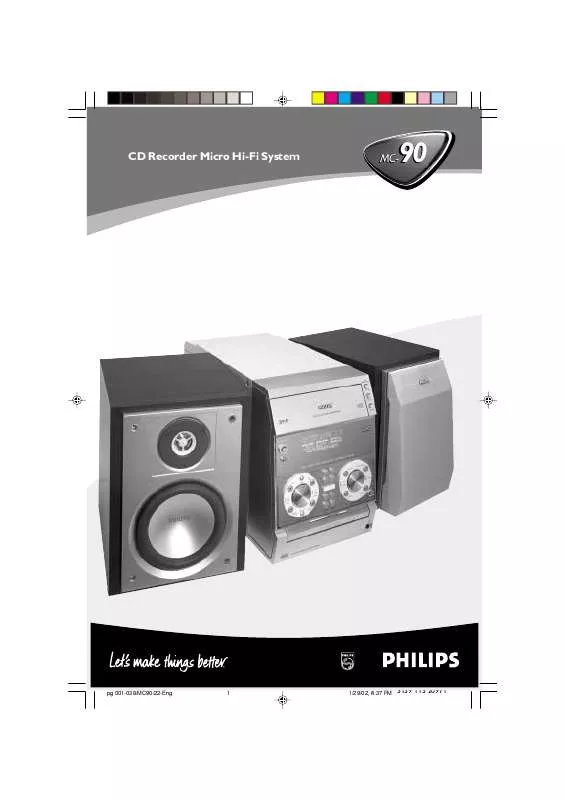 Mode d'emploi PHILIPS MC-90