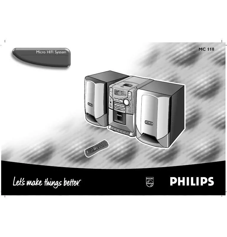 Mode d'emploi PHILIPS MC118