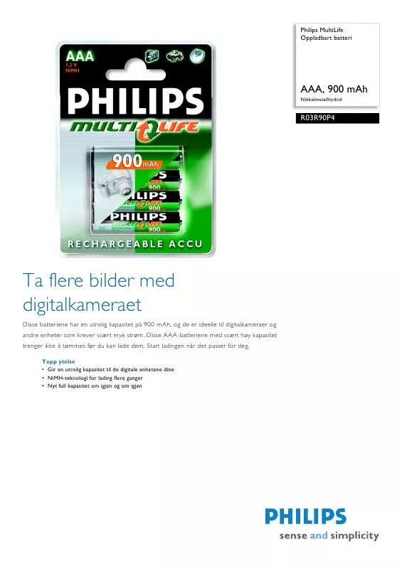 Mode d'emploi PHILIPS R03R90P4