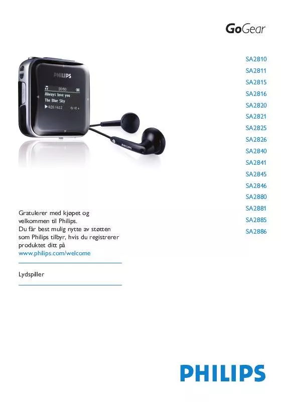 Mode d'emploi PHILIPS SA2825