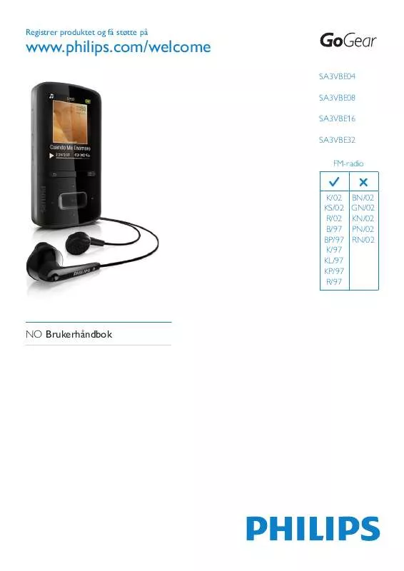 Mode d'emploi PHILIPS SA3VBE04PN