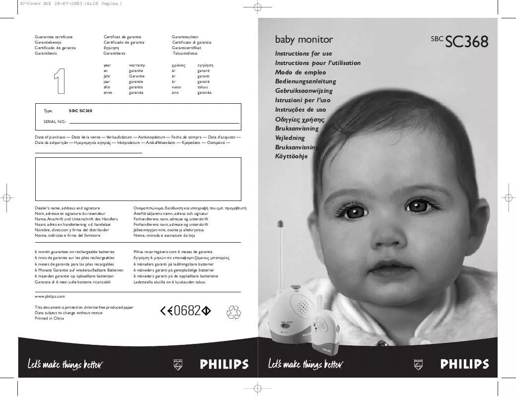 Mode d'emploi PHILIPS SBCSC368/86U